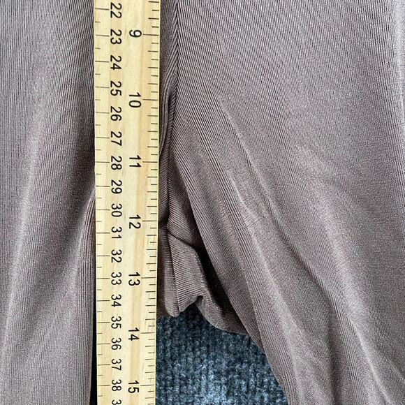 Chicos Traveler Pants 3 Women XL Slinky Brown Pull On Wide Leg Lagenlook Hippie - Picture 9 of 10